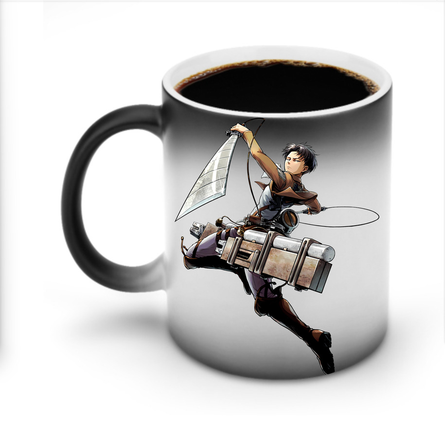 （画像用） 進撃の巨人 リヴァイ·アッカーマン Attack on Titan Levi Ackerman 温度変色マグカップ