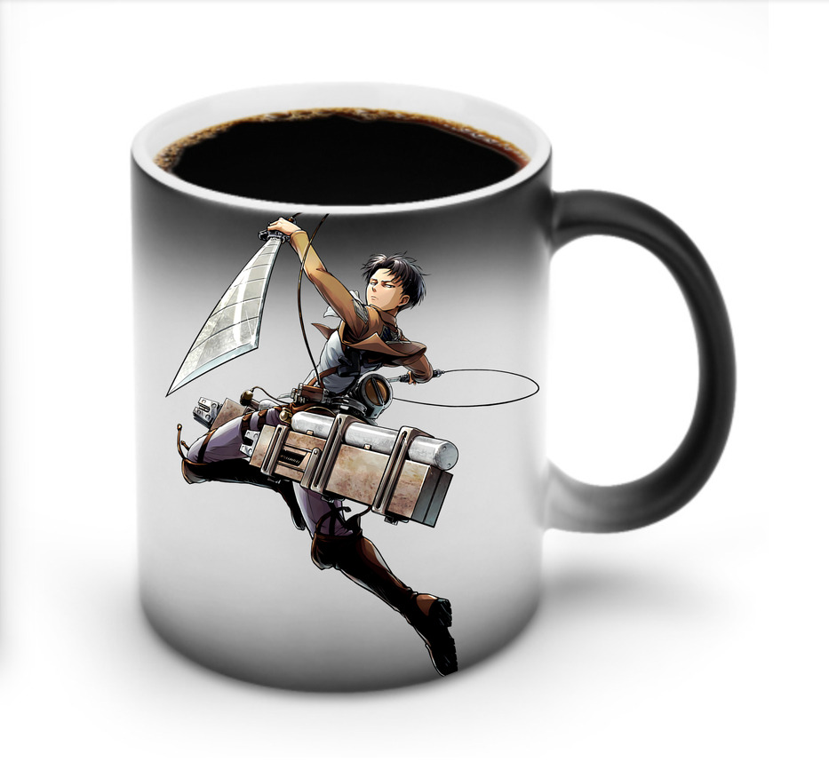 （画像用） 進撃の巨人 リヴァイ·アッカーマン Attack on Titan Levi Ackerman 温度変色マグカップ