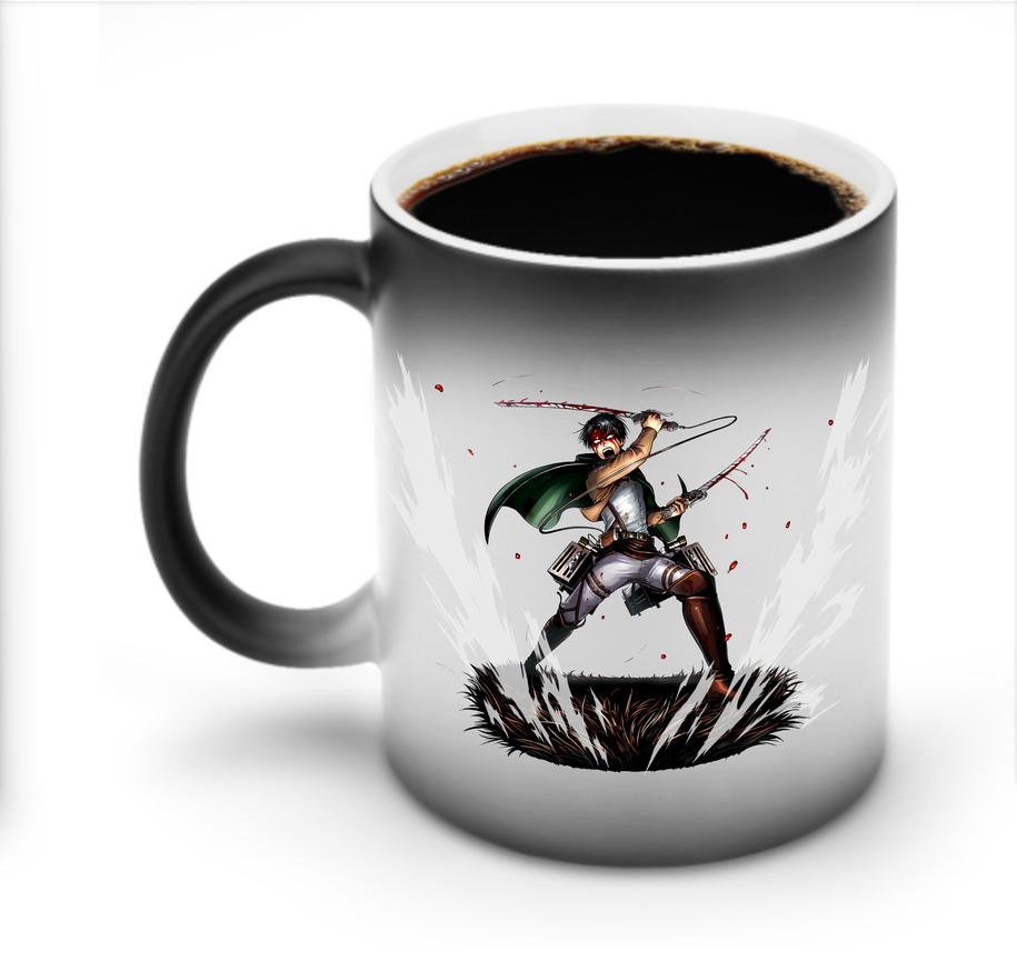 （画像用） 進撃の巨人 リヴァイ·アッカーマン Attack on Titan Levi Ackerman 温度変色マグカップ