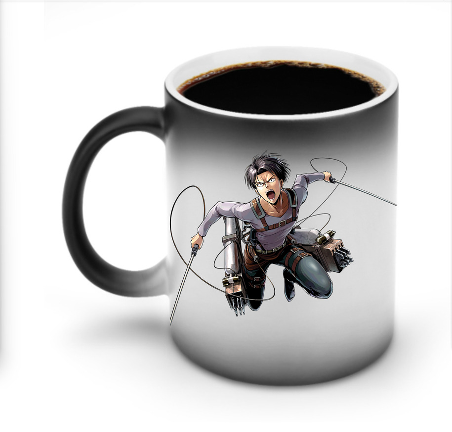 （画像用） 進撃の巨人 リヴァイ·アッカーマン Attack on Titan Levi Ackerman 温度変色マグカップ