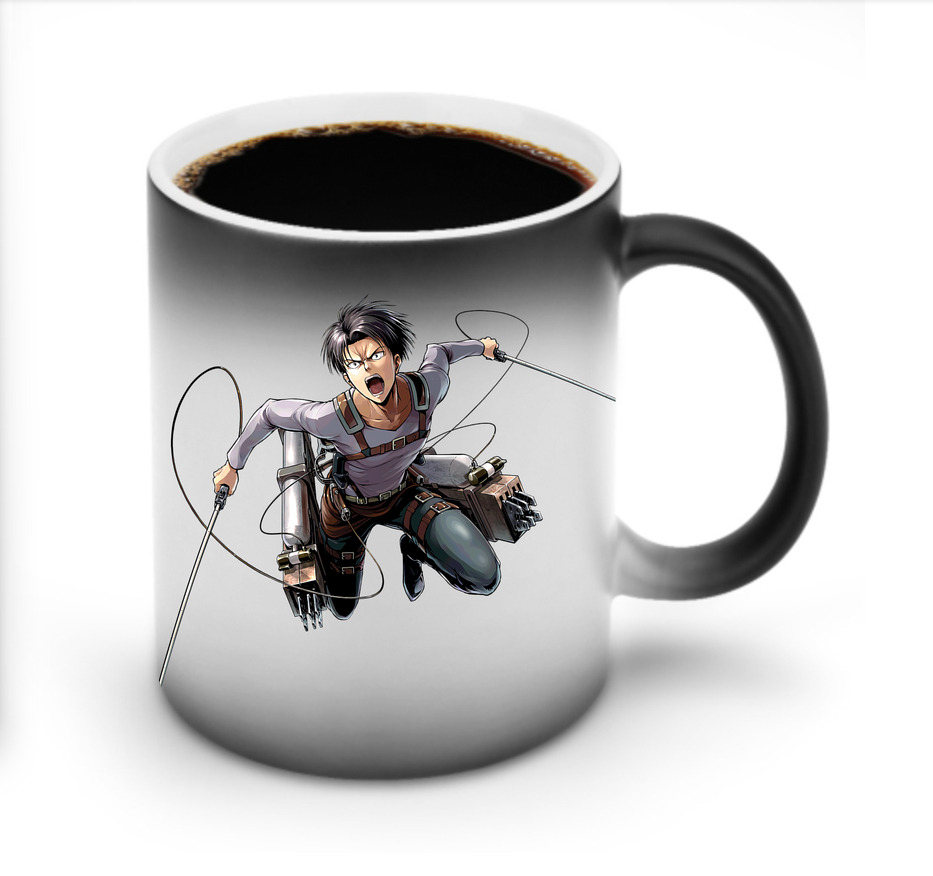 （画像用） 進撃の巨人 リヴァイ·アッカーマン Attack on Titan Levi Ackerman 温度変色マグカップ