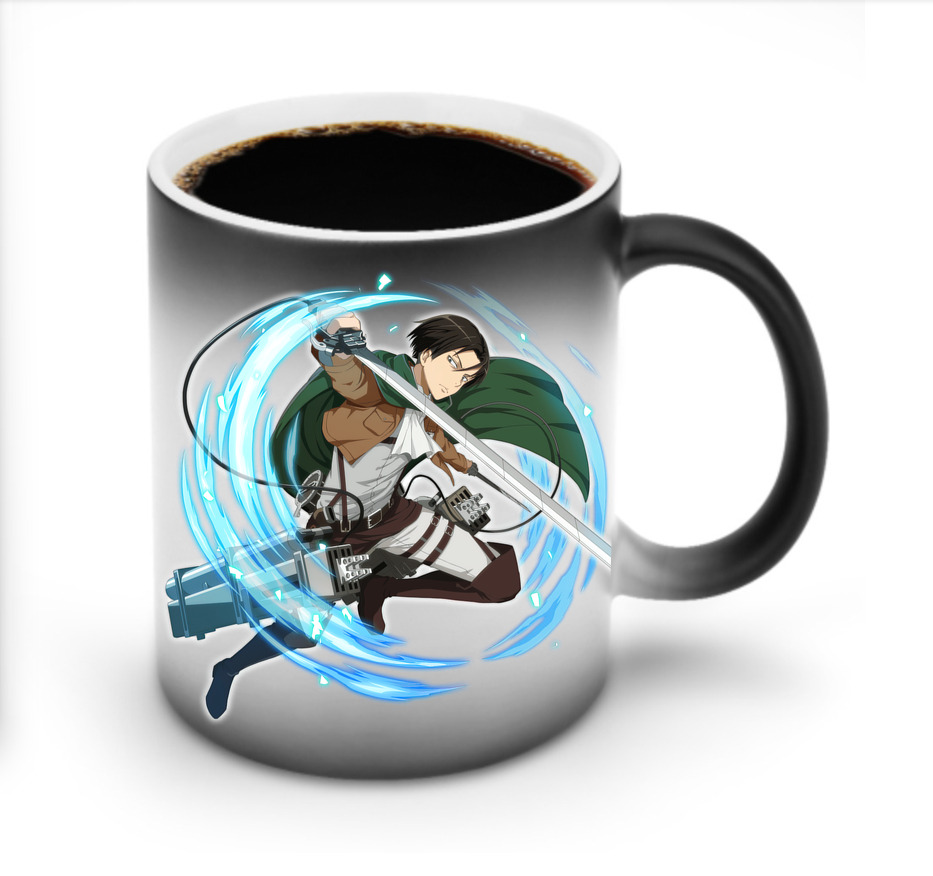 （画像用） 進撃の巨人 リヴァイ·アッカーマン Attack on Titan Levi Ackerman 温度変色マグカップ