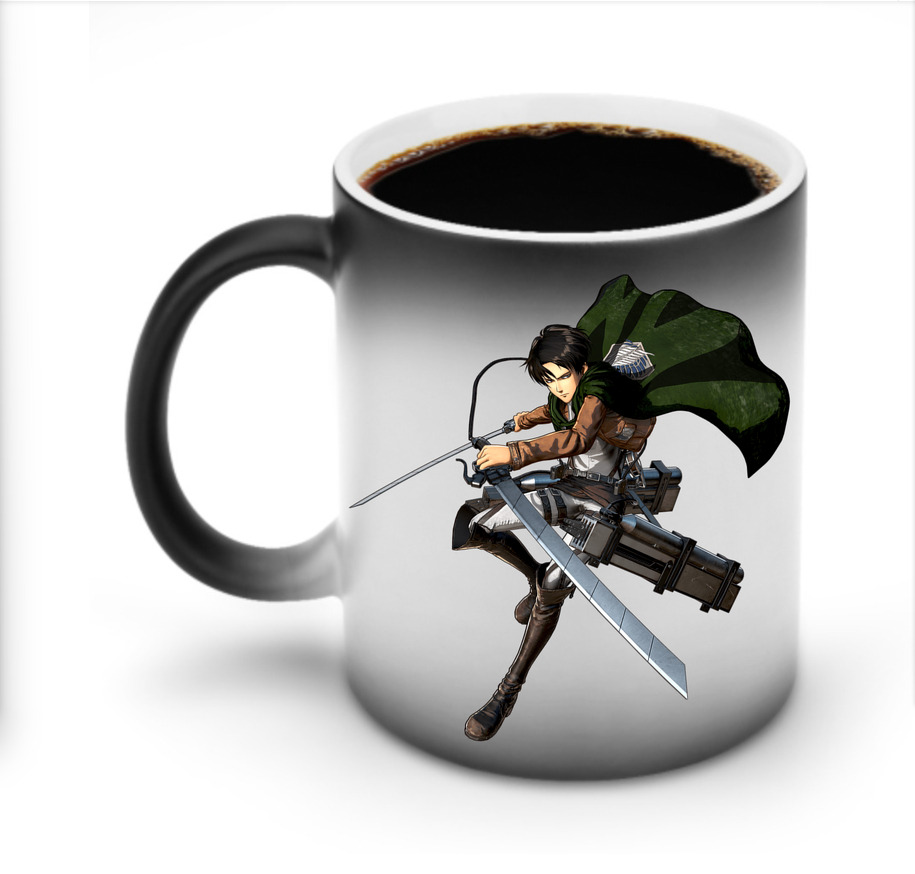 （画像用） 進撃の巨人 リヴァイ·アッカーマン Attack on Titan Levi Ackerman 温度変色マグカップ