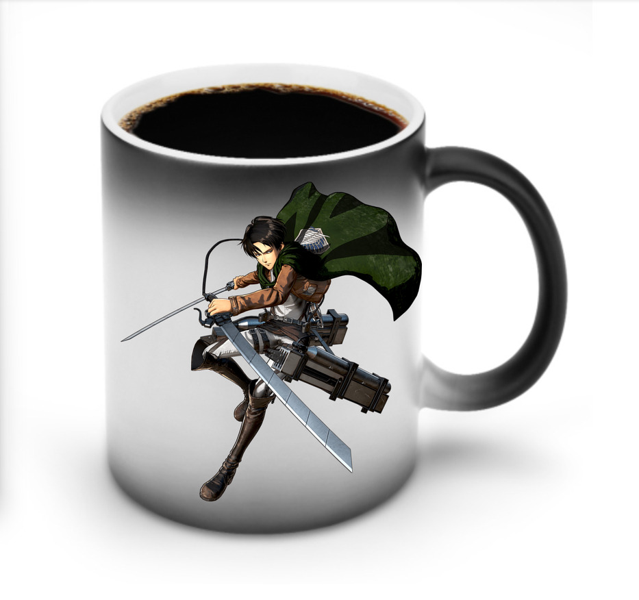 （画像用） 進撃の巨人 リヴァイ·アッカーマン Attack on Titan Levi Ackerman 温度変色マグカップ