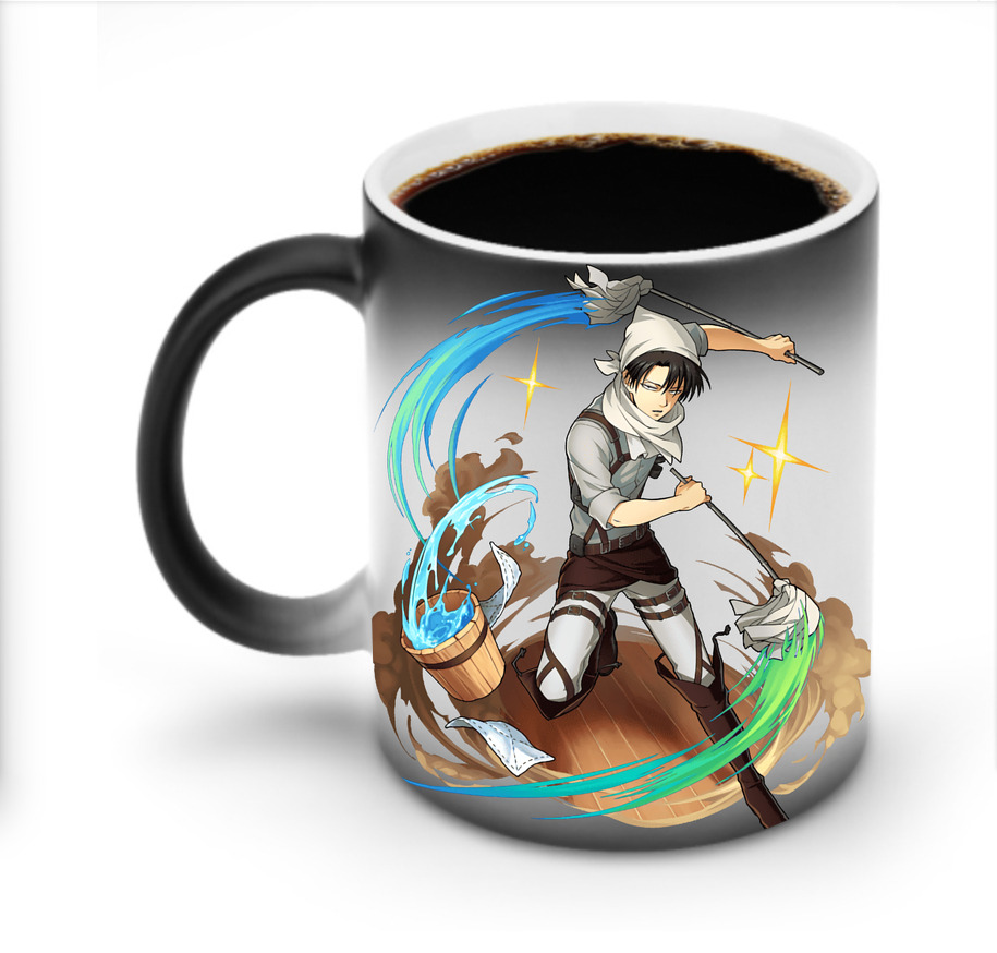 （画像用） 進撃の巨人 リヴァイ·アッカーマン Attack on Titan Levi Ackerman 温度変色マグカップ