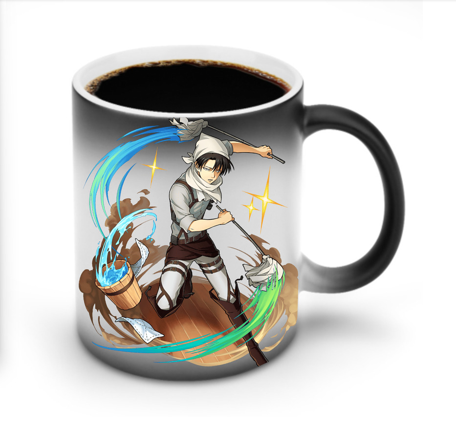 （画像用） 進撃の巨人 リヴァイ·アッカーマン Attack on Titan Levi Ackerman 温度変色マグカップ