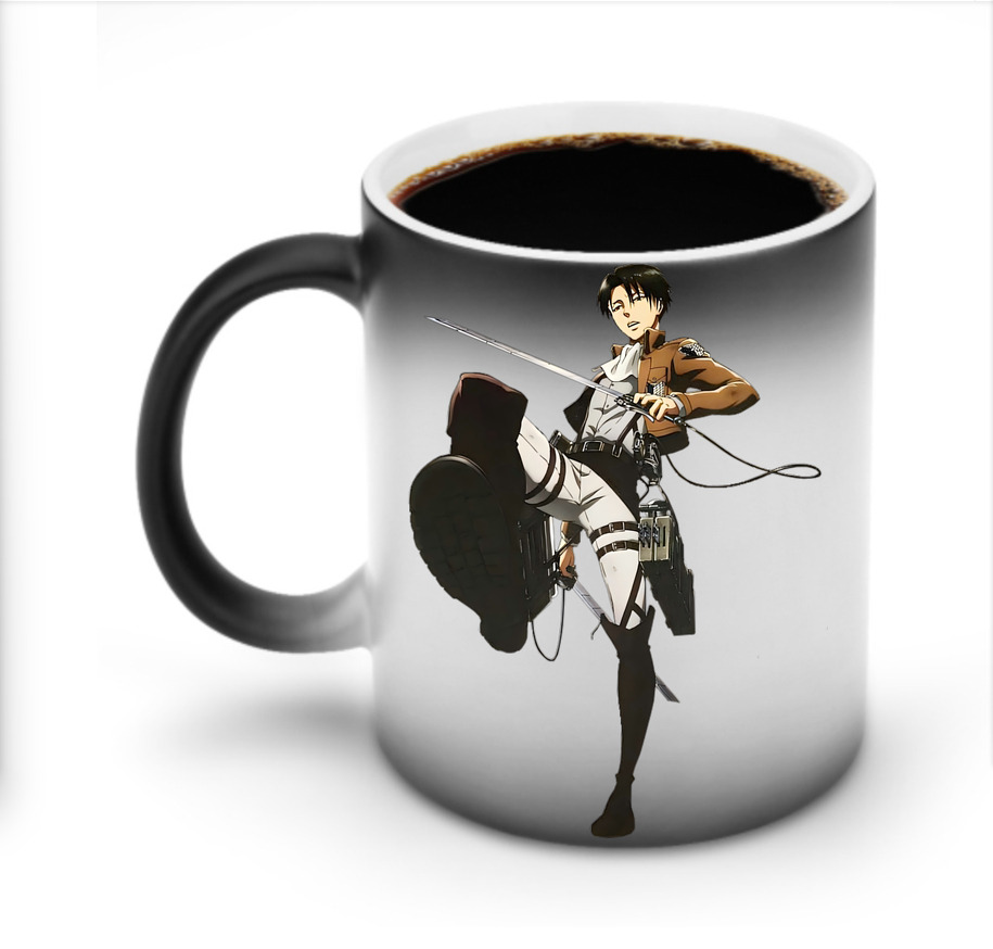 （画像用） 進撃の巨人 リヴァイ·アッカーマン Attack on Titan Levi Ackerman 温度変色マグカップ