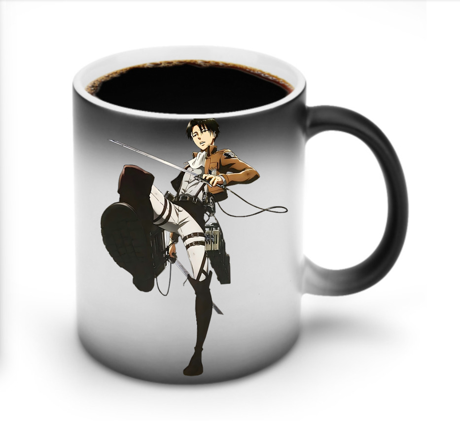 （画像用） 進撃の巨人 リヴァイ·アッカーマン Attack on Titan Levi Ackerman 温度変色マグカップ