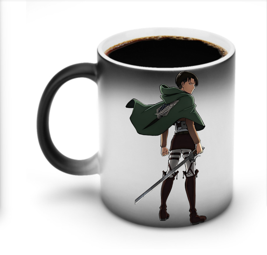 （画像用） 進撃の巨人 リヴァイ·アッカーマン Attack on Titan Levi Ackerman 温度変色マグカップ