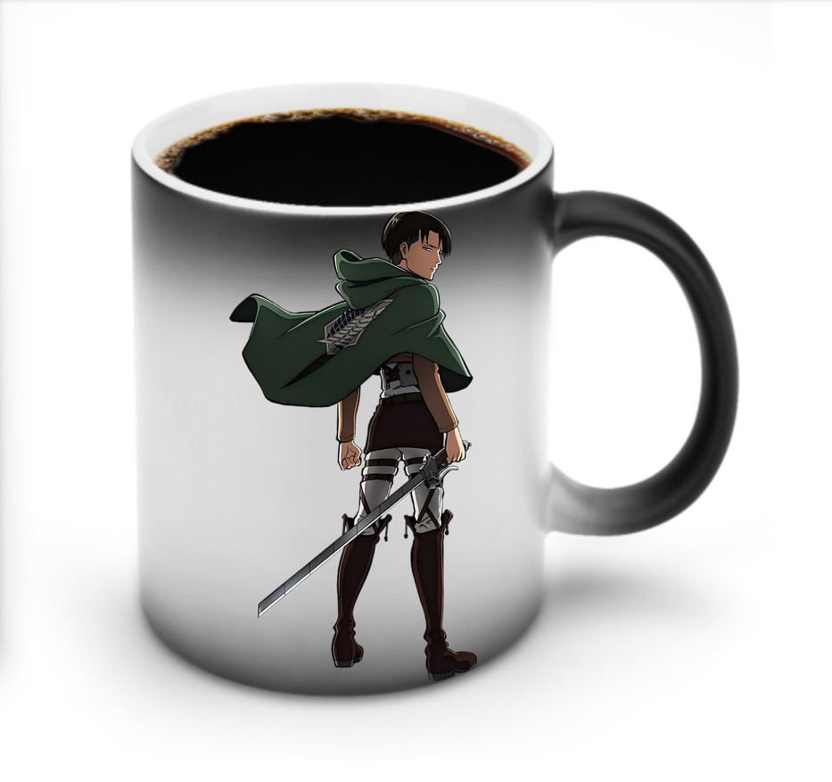 （画像用） 進撃の巨人 リヴァイ·アッカーマン Attack on Titan Levi Ackerman 温度変色マグカップ