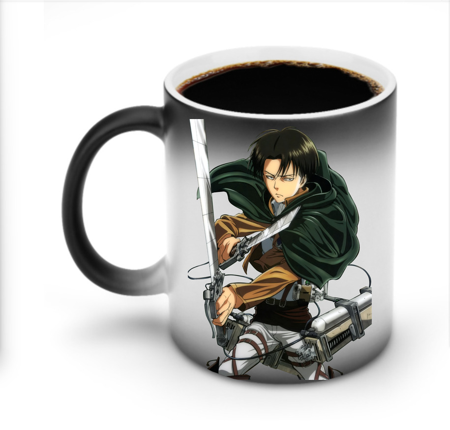 （画像用） 進撃の巨人 リヴァイ·アッカーマン Attack on Titan Levi Ackerman 温度変色マグカップ