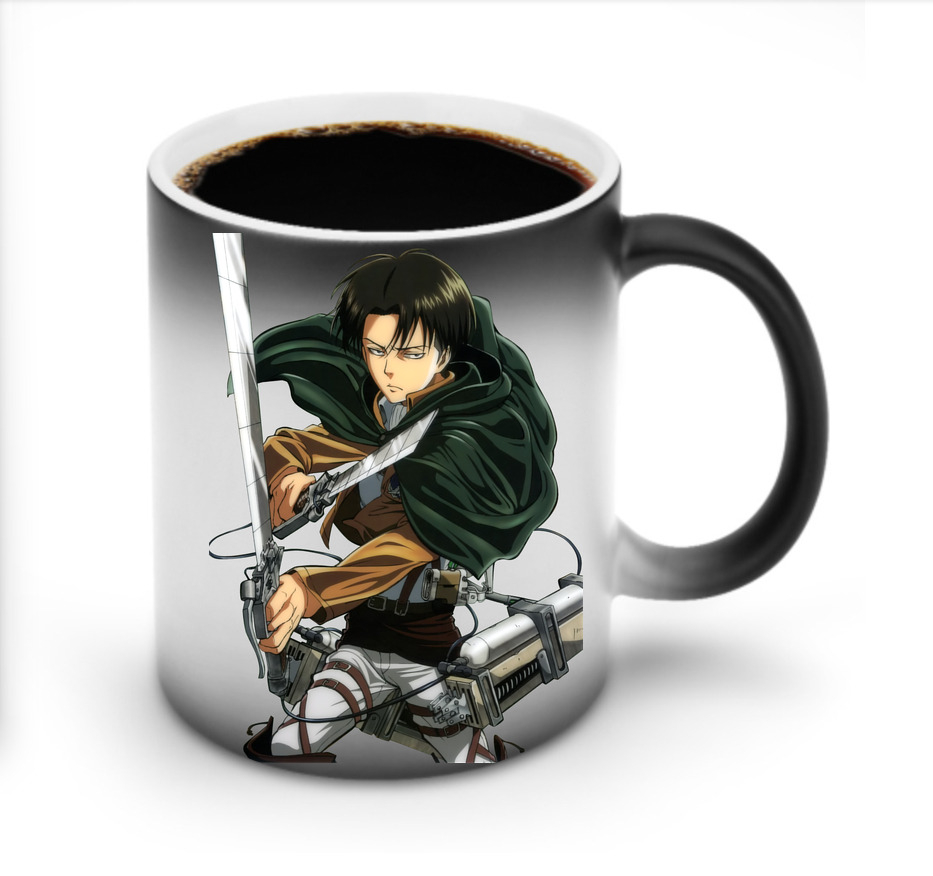 （画像用） 進撃の巨人 リヴァイ·アッカーマン Attack on Titan Levi Ackerman 温度変色マグカップ