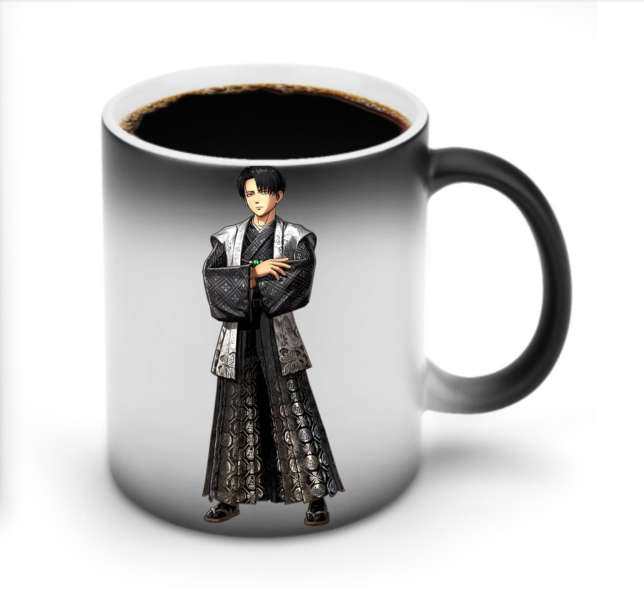 （画像用） 進撃の巨人 リヴァイ·アッカーマン Attack on Titan Levi Ackerman 温度変色マグカップ