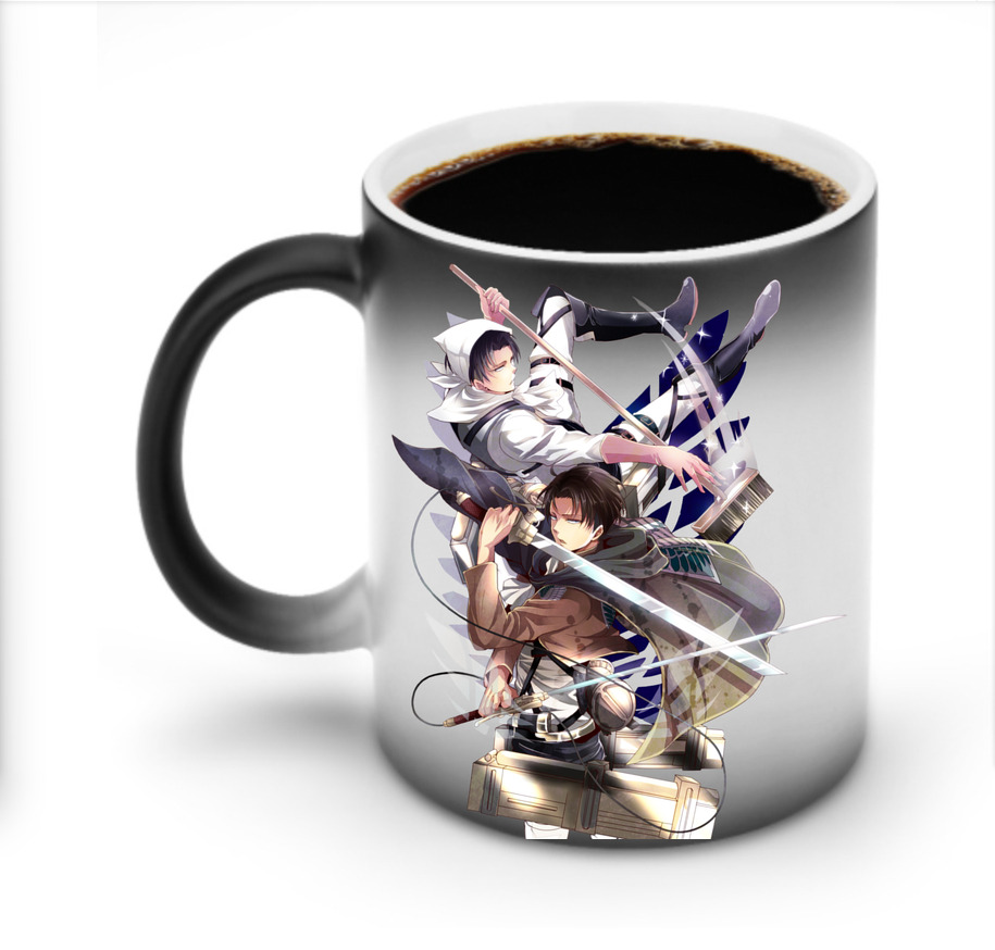 （画像用） 進撃の巨人 リヴァイ·アッカーマン Attack on Titan Levi Ackerman 温度変色マグカップ