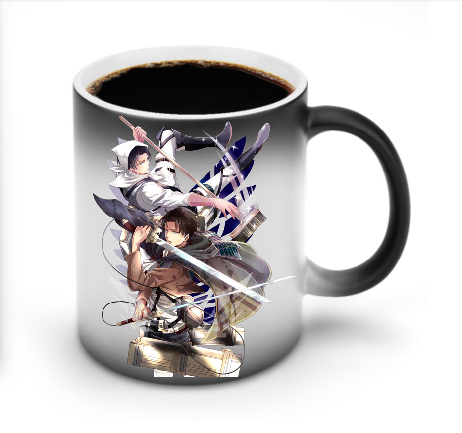 （画像用） 進撃の巨人 リヴァイ·アッカーマン Attack on Titan Levi Ackerman 温度変色マグカップ