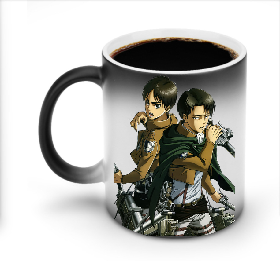 （画像用） 進撃の巨人 リヴァイ·アッカーマン Attack on Titan Levi Ackerman 温度変色マグカップ