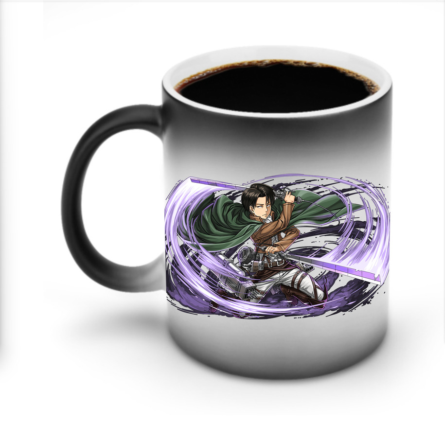 （画像用） 進撃の巨人 リヴァイ·アッカーマン Attack on Titan Levi Ackerman 温度変色マグカップ