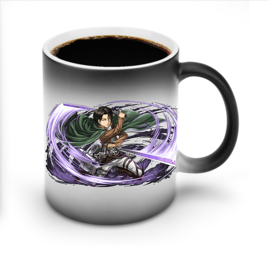 （画像用） 進撃の巨人 リヴァイ·アッカーマン Attack on Titan Levi Ackerman 温度変色マグカップ