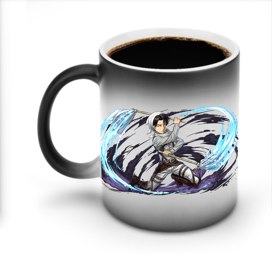 （画像用） 進撃の巨人 リヴァイ·アッカーマン Attack on Titan Levi Ackerman 温度変色マグカップ