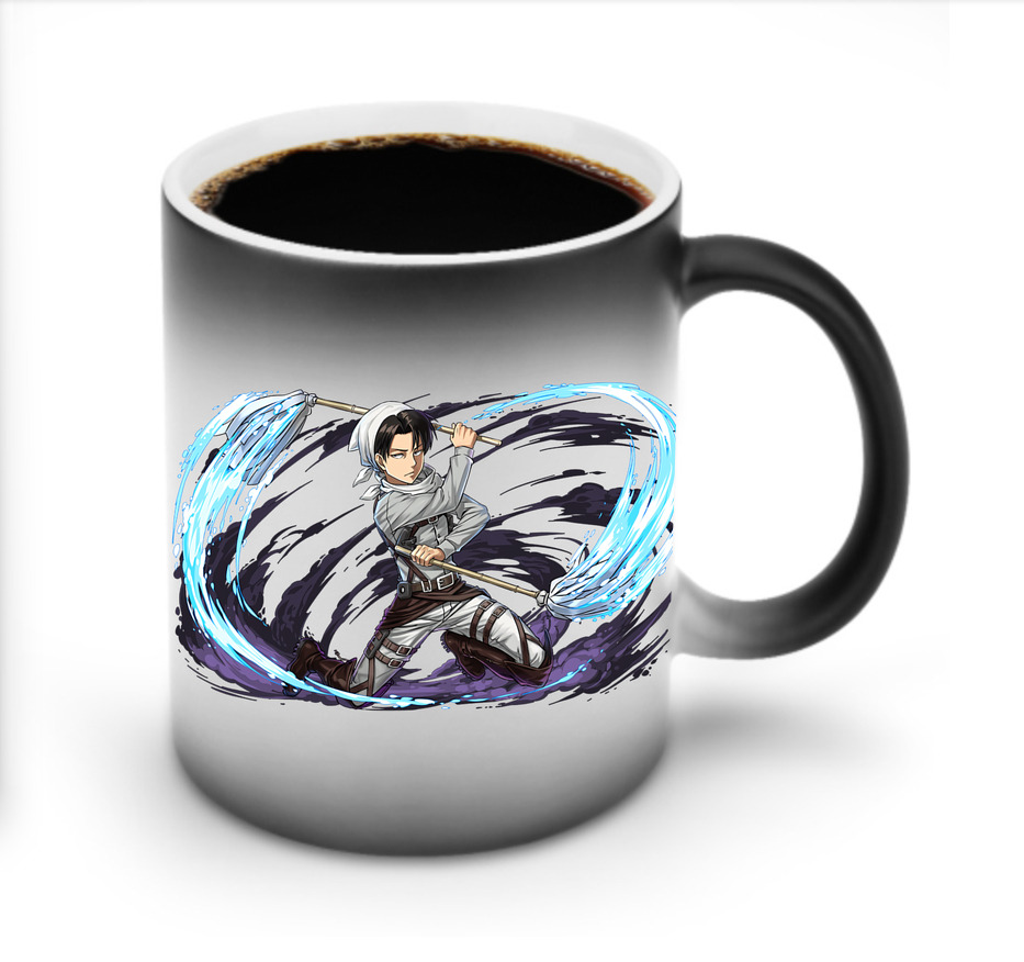 （画像用） 進撃の巨人 リヴァイ·アッカーマン Attack on Titan Levi Ackerman 温度変色マグカップ