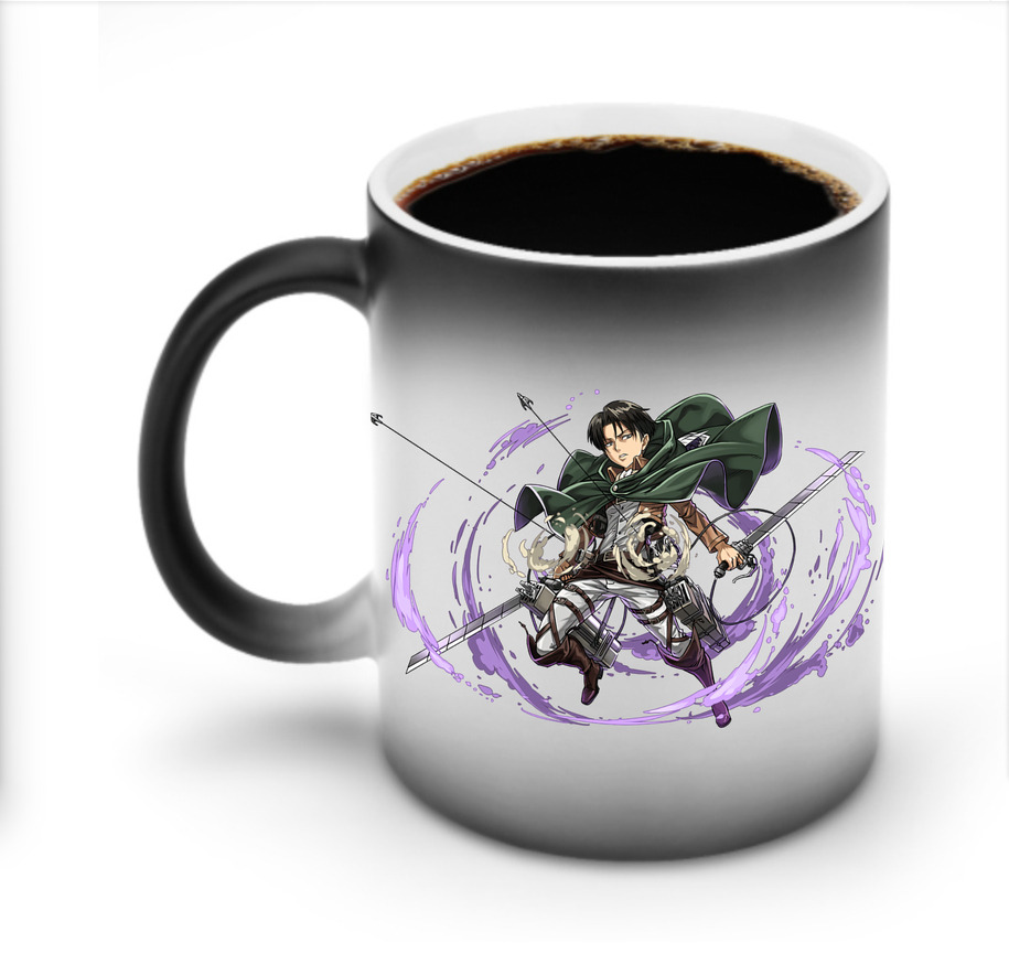 （画像用） 進撃の巨人 リヴァイ·アッカーマン Attack on Titan Levi Ackerman 温度変色マグカップ