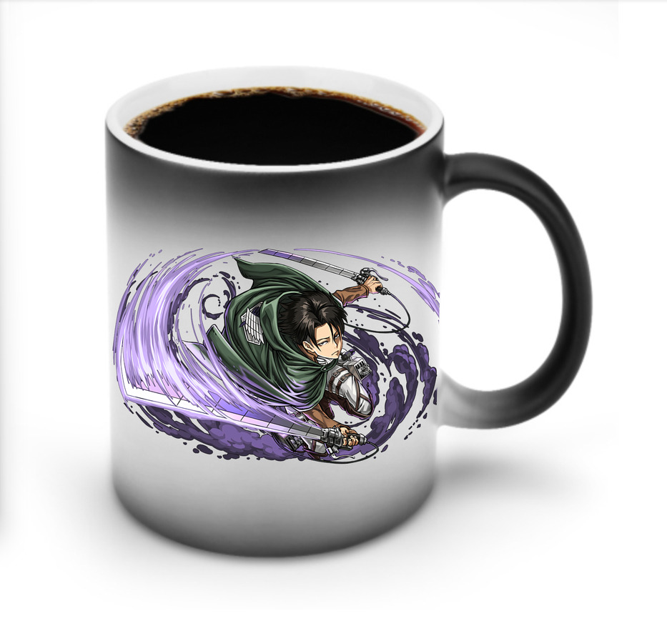 （画像用） 進撃の巨人 リヴァイ·アッカーマン Attack on Titan Levi Ackerman 温度変色マグカップ