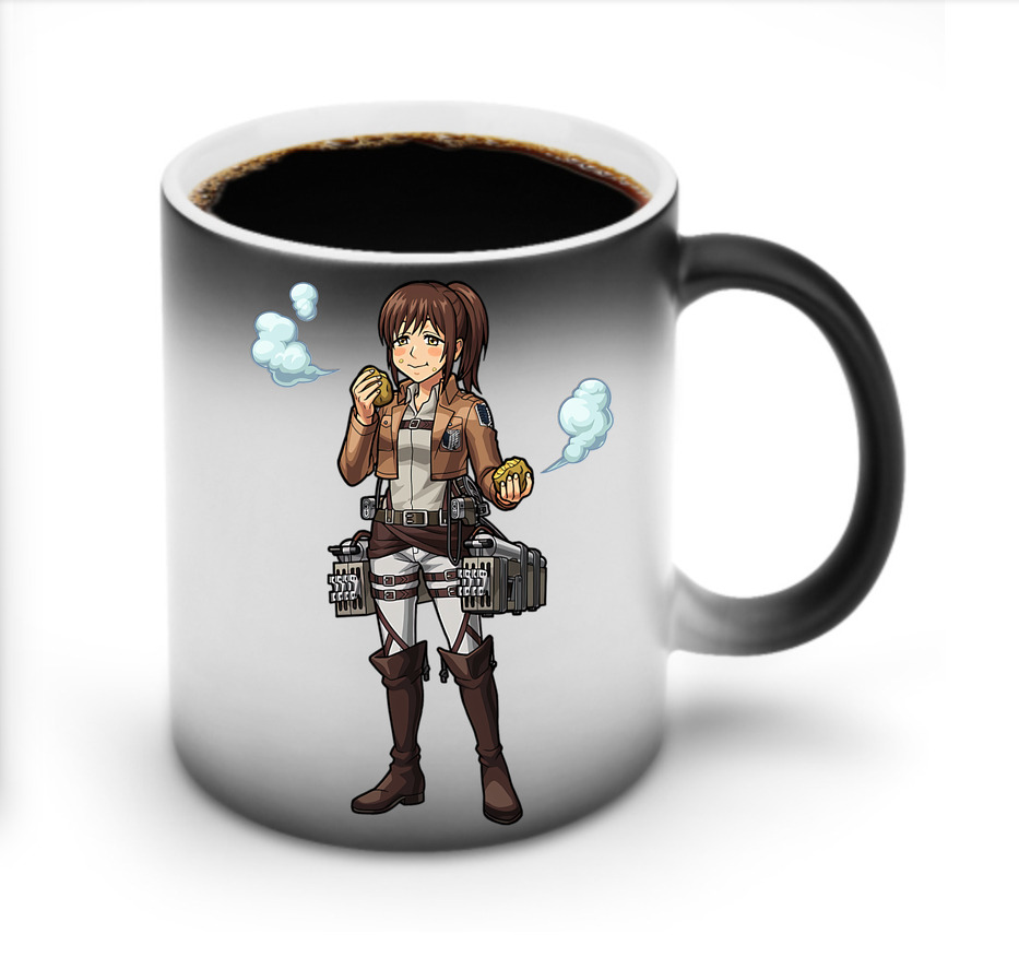 （画像用） 進撃の巨人 サシャ·ブラウス Attack on Titan Sasha Blaus 温度変色マグカップ