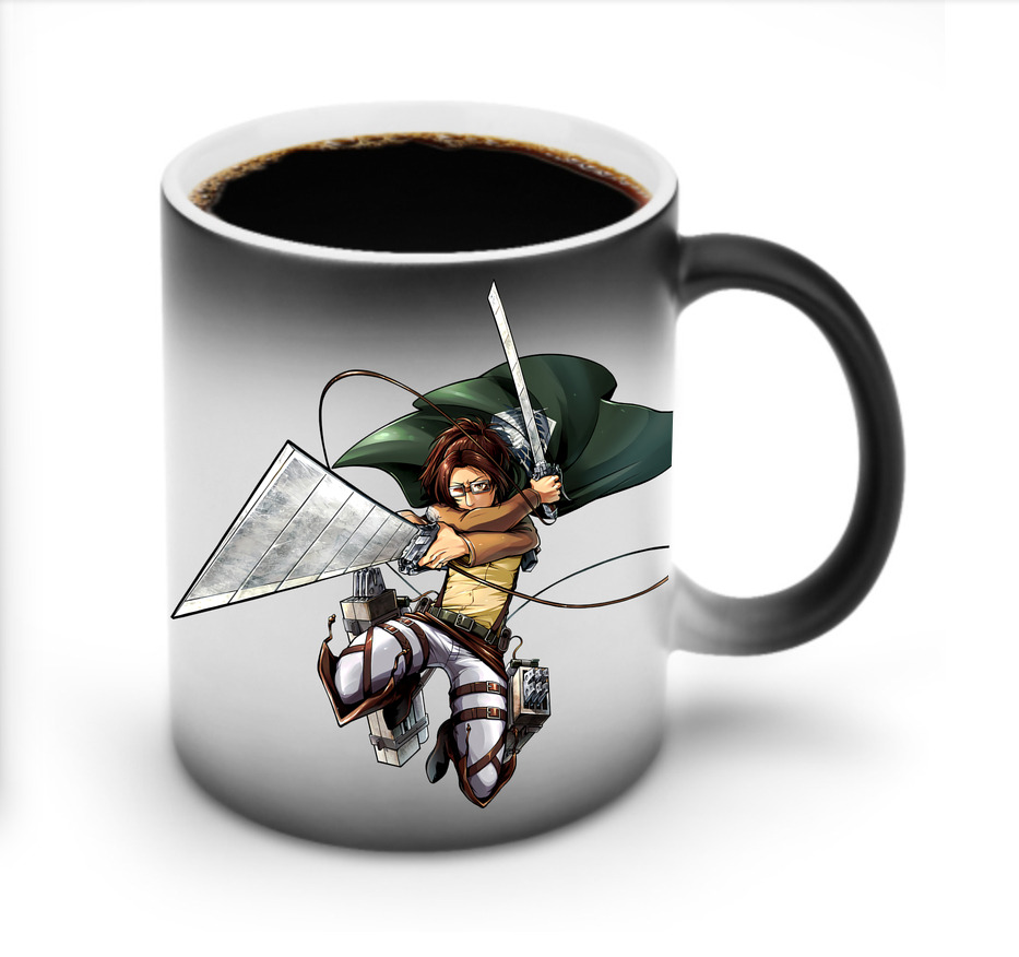 （画像用） 進撃の巨人 ハンジ·ゾエ Attack on Titan Hanji Zoe 温度変色マグカップ