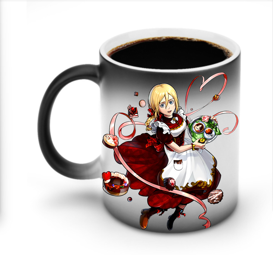 （画像用） 進撃の巨人 クリスタ·レンズ Attack on Titan Christa Lenz 温度変色マグカップ