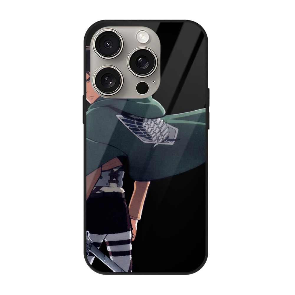 （画像用） 進撃の巨人 エレン･イェーガー Attack on Titan Eren Jäger 【iPhone15Pro対応】スマホケース 耐衝撃＆黄変防止 背面ガラス