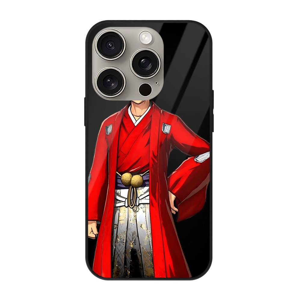 （画像用） 進撃の巨人 エレン･イェーガー Attack on Titan Eren Jäger 【iPhone15Pro対応】スマホケース 耐衝撃＆黄変防止 背面ガラス