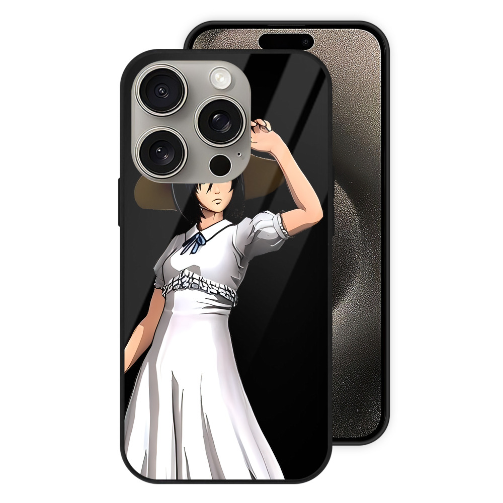 （画像用） 進撃の巨人 ミカサ·アッカーマン Attack on Titan Mikasa Ackerman 【iPhone15Pro対応】スマホケース 耐衝撃＆黄変防止 背面ガラス