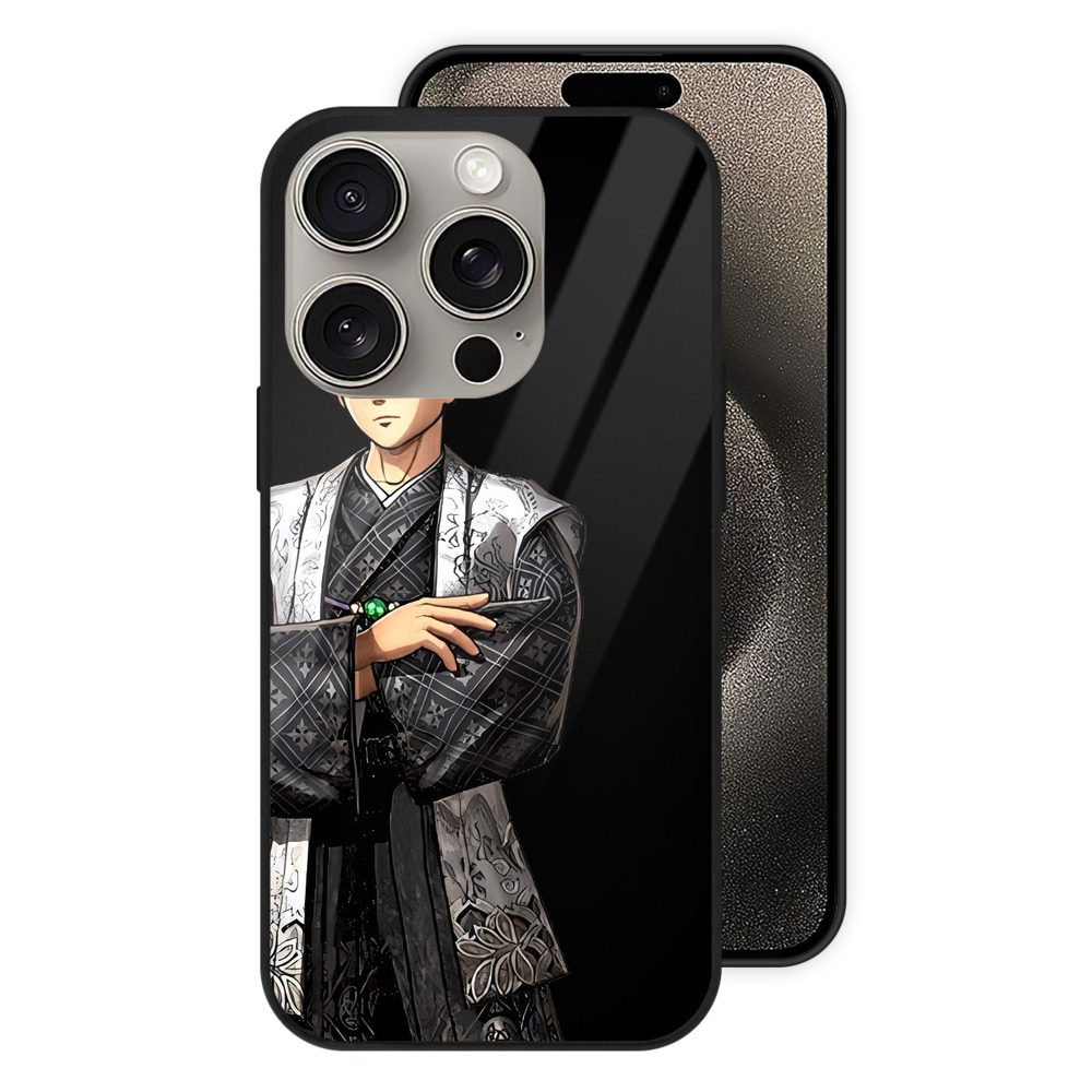 （画像用） 進撃の巨人 リヴァイ·アッカーマン Attack on Titan Levi Ackerman 【iPhone15Pro対応】スマホケース 耐衝撃＆黄変防止 背面ガラス
