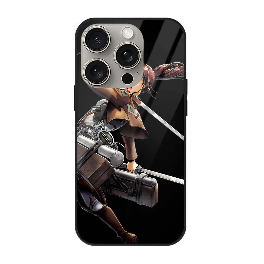 （画像用） 進撃の巨人 サシャ·ブラウス Attack on Titan Sasha Blaus 【iPhone15Pro対応】スマホケース 耐衝撃＆黄変防止 背面ガラス
