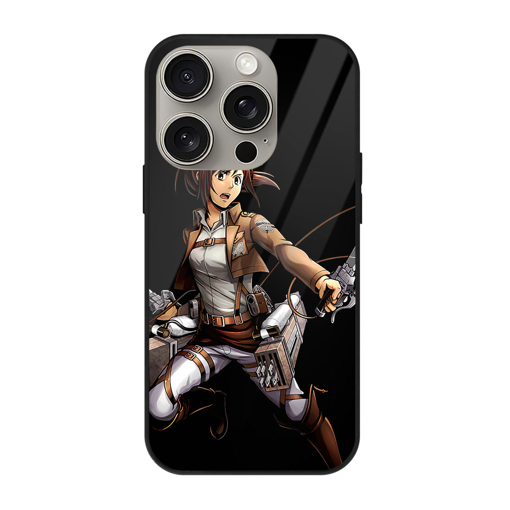 （画像用） 進撃の巨人 サシャ·ブラウス Attack on Titan Sasha Blaus 【iPhone15Pro対応】スマホケース 耐衝撃＆黄変防止 背面ガラス