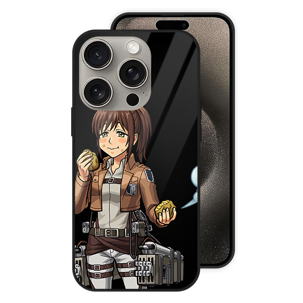 （画像用） 進撃の巨人 サシャ·ブラウス Attack on Titan Sasha Blaus 【iPhone15Pro対応】スマホケース 耐衝撃＆黄変防止 背面ガラス