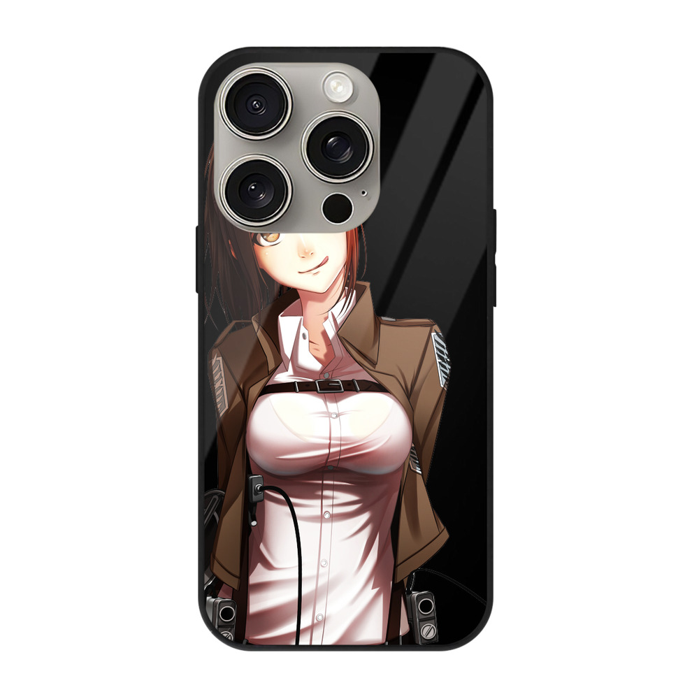 （画像用） 進撃の巨人 サシャ·ブラウス Attack on Titan Sasha Blaus 【iPhone15Pro対応】スマホケース 耐衝撃＆黄変防止 背面ガラス