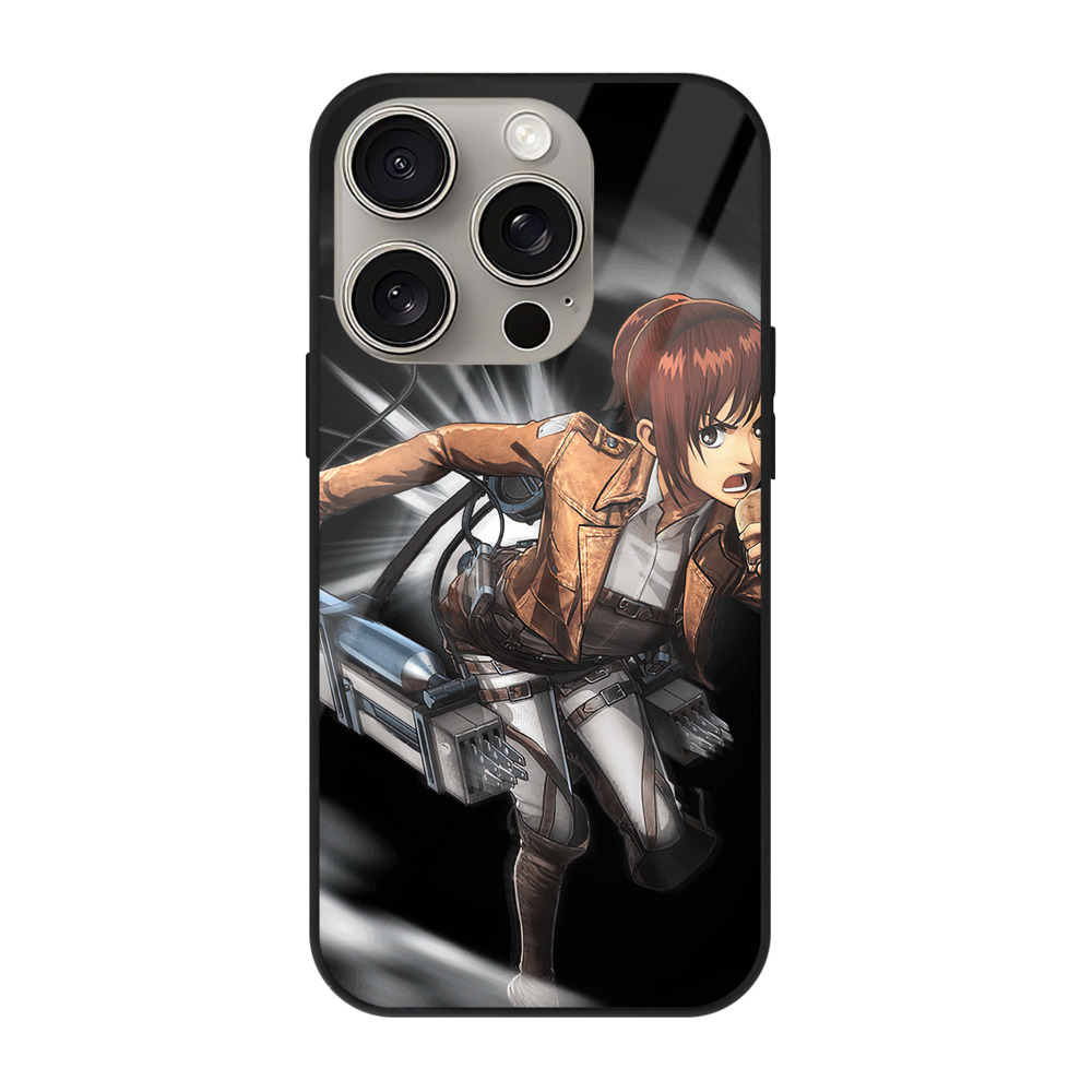 （画像用） 進撃の巨人 サシャ·ブラウス Attack on Titan Sasha Blaus 【iPhone15Pro対応】スマホケース 耐衝撃＆黄変防止 背面ガラス