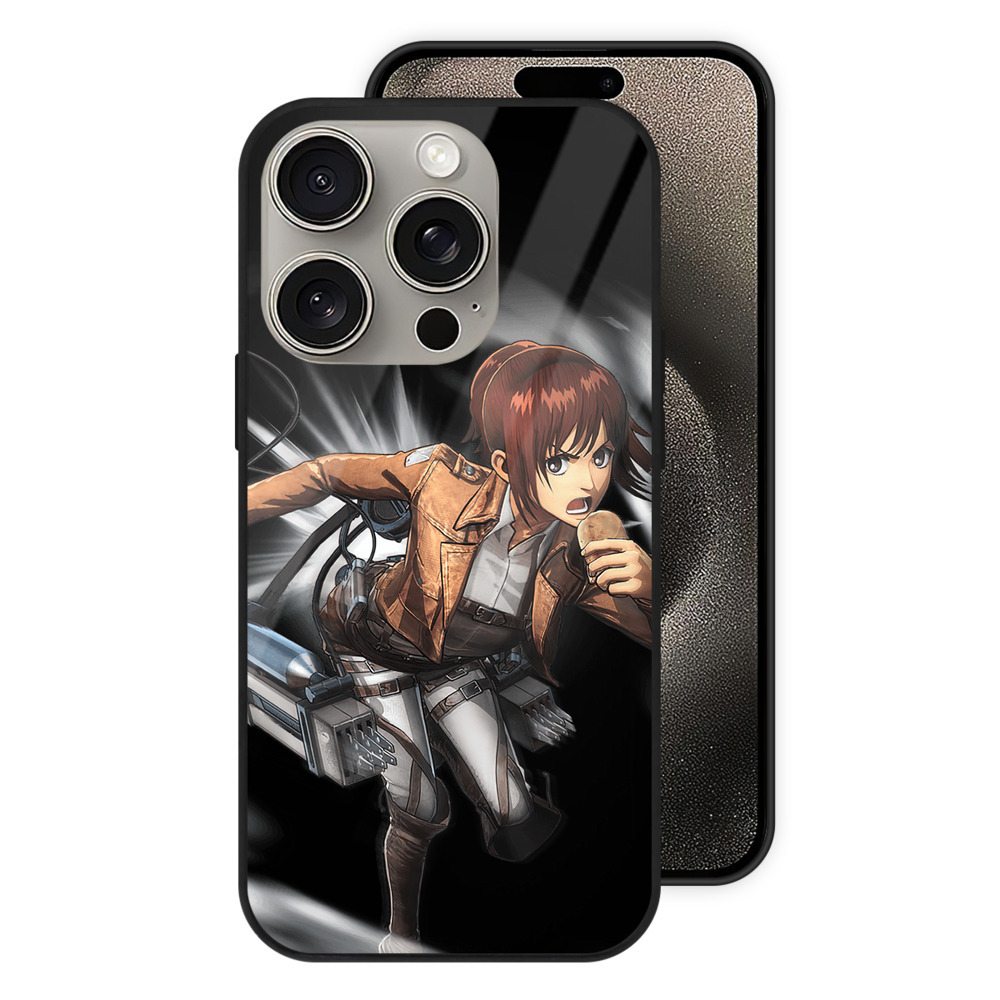 （画像用） 進撃の巨人 サシャ·ブラウス Attack on Titan Sasha Blaus 【iPhone15Pro対応】スマホケース 耐衝撃＆黄変防止 背面ガラス