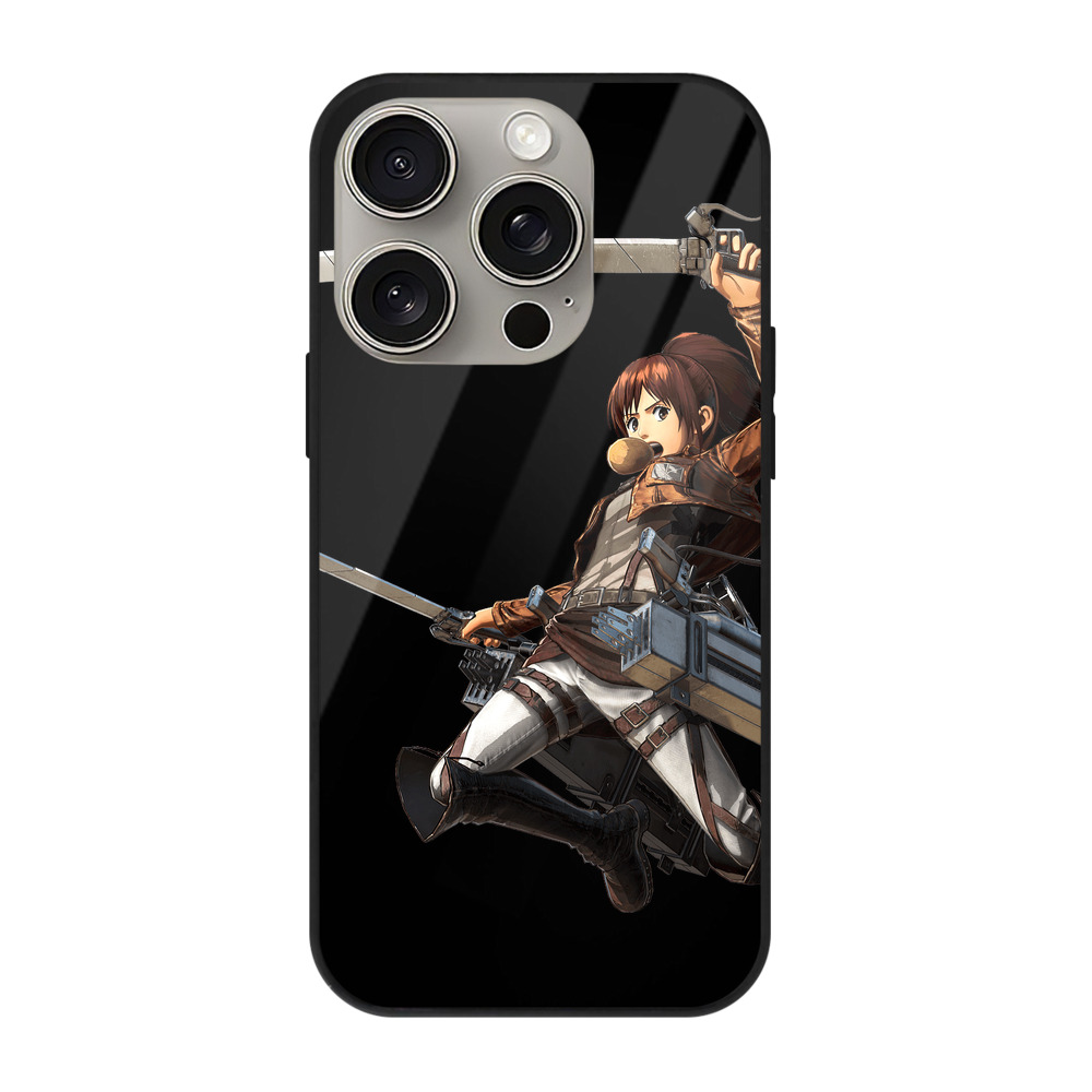 （画像用） 進撃の巨人 サシャ·ブラウス Attack on Titan Sasha Blaus 【iPhone15Pro対応】スマホケース 耐衝撃＆黄変防止 背面ガラス