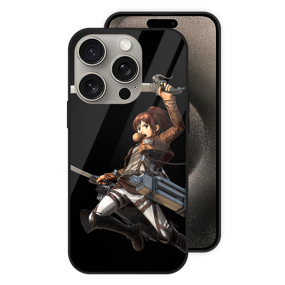 （画像用） 進撃の巨人 サシャ·ブラウス Attack on Titan Sasha Blaus 【iPhone15Pro対応】スマホケース 耐衝撃＆黄変防止 背面ガラス