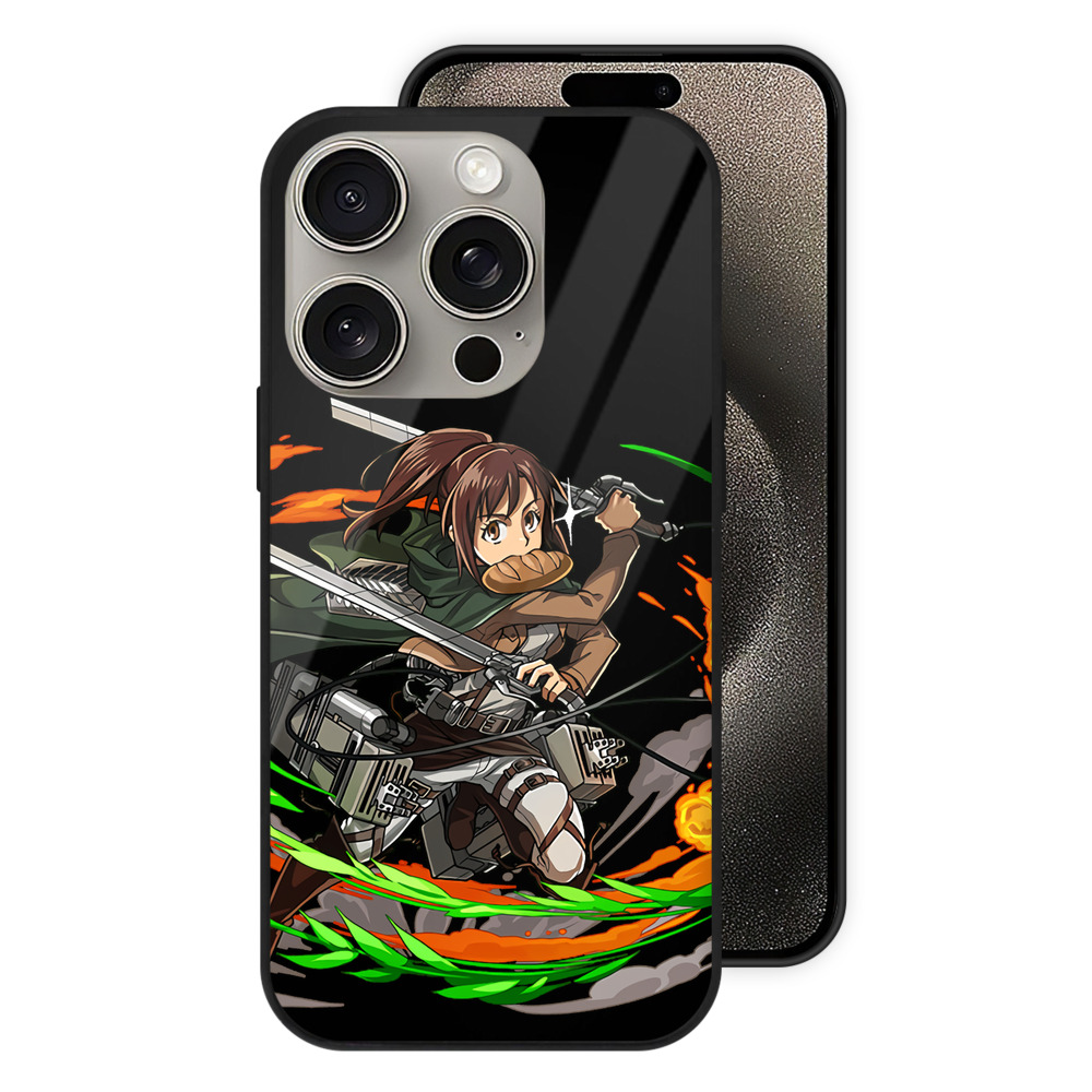 （画像用） 進撃の巨人 サシャ·ブラウス Attack on Titan Sasha Blaus 【iPhone15Pro対応】スマホケース 耐衝撃＆黄変防止 背面ガラス
