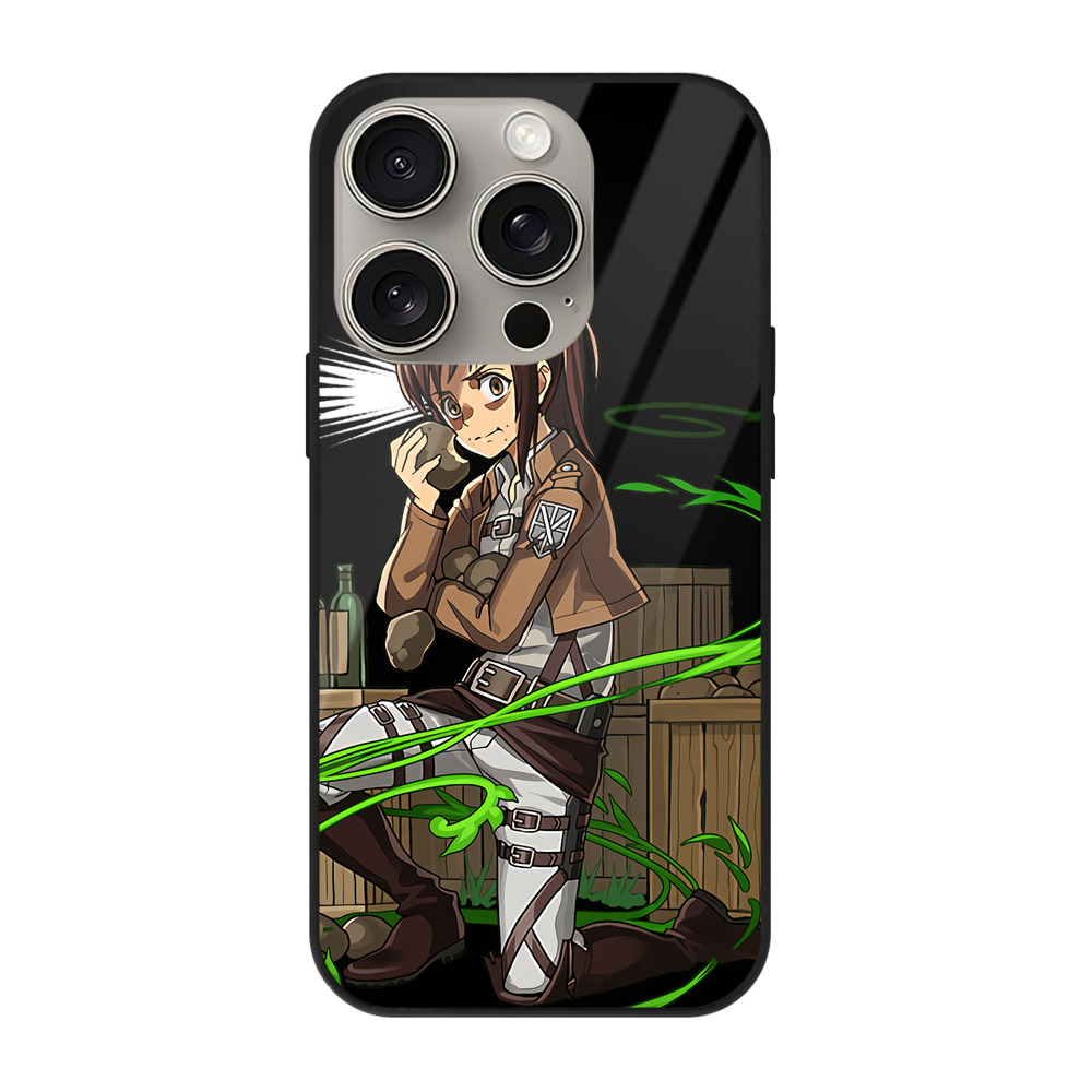 （画像用） 進撃の巨人 サシャ·ブラウス Attack on Titan Sasha Blaus 【iPhone15Pro対応】スマホケース 耐衝撃＆黄変防止 背面ガラス