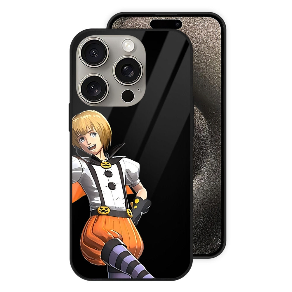 （画像用） 進撃の巨人 アルミン·アルレルト Attack on Titan Armin Arlert 【iPhone15Pro対応】スマホケース 耐衝撃＆黄変防止 背面ガラス