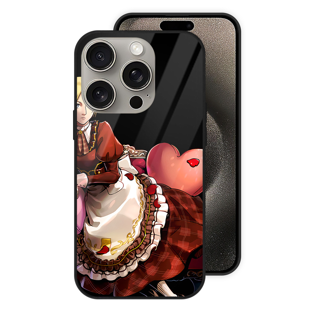 （画像用） 進撃の巨人 アニ・レオンハート Attack on Titan Annie Leonhart 【iPhone15Pro対応】スマホケース 耐衝撃＆黄変防止 背面ガラス
