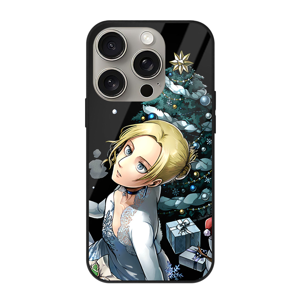（画像用） 進撃の巨人 アニ・レオンハート Attack on Titan Annie Leonhart 【iPhone15Pro対応】スマホケース 耐衝撃＆黄変防止 背面ガラス