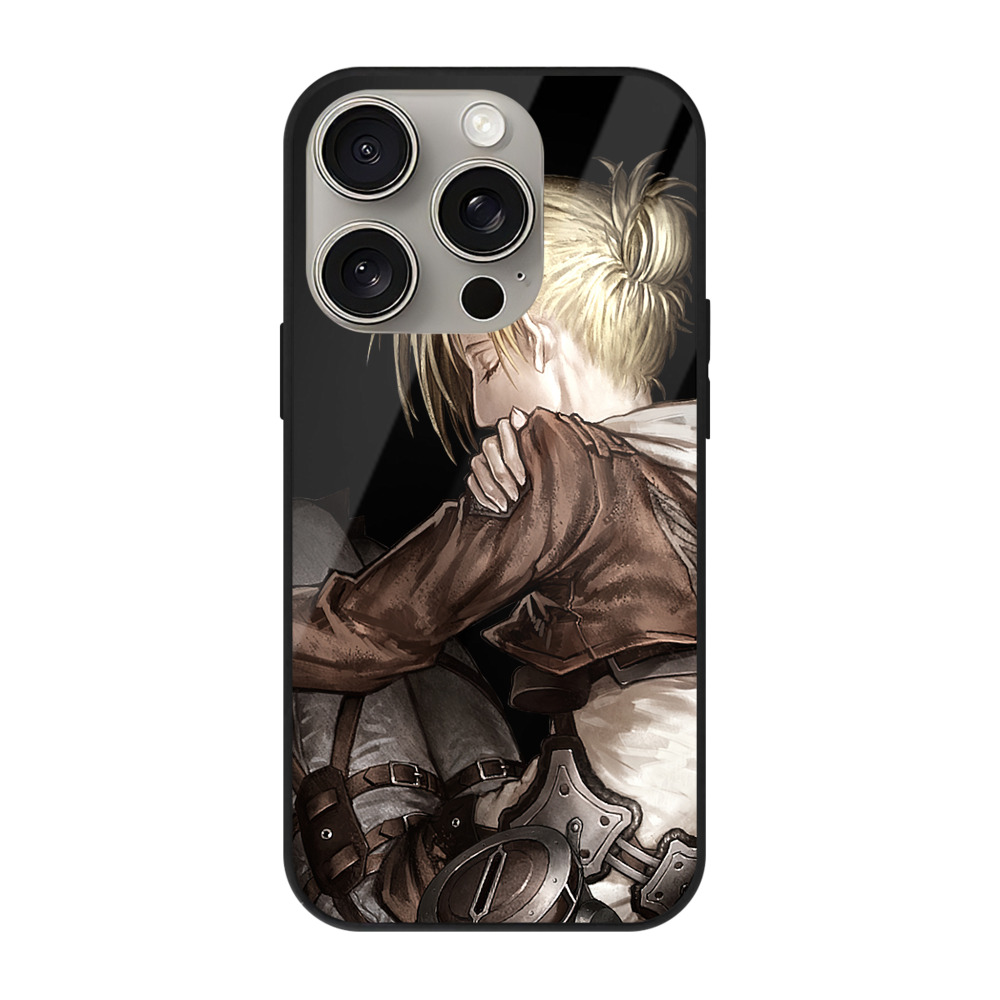 （画像用） 進撃の巨人 アニ・レオンハート Attack on Titan Annie Leonhart 【iPhone15Pro対応】スマホケース 耐衝撃＆黄変防止 背面ガラス
