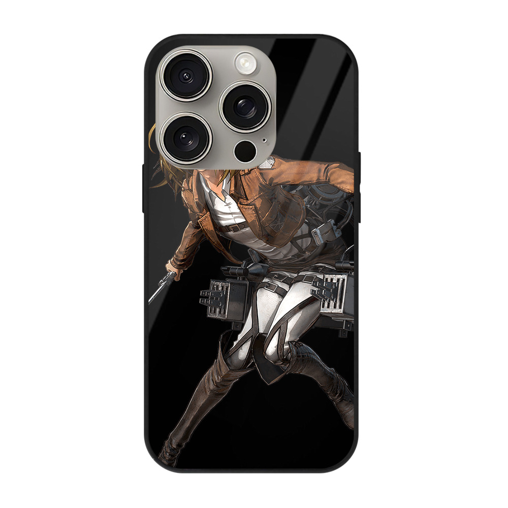 （画像用） 進撃の巨人 クリスタ·レンズ Attack on Titan Christa Lenz 【iPhone15Pro対応】スマホケース 耐衝撃＆黄変防止 背面ガラス