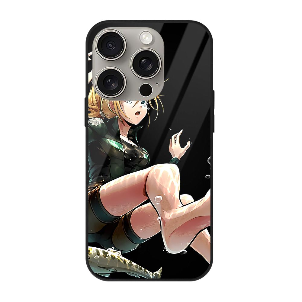 （画像用） 進撃の巨人 クリスタ·レンズ Attack on Titan Christa Lenz 【iPhone15Pro対応】スマホケース 耐衝撃＆黄変防止 背面ガラス