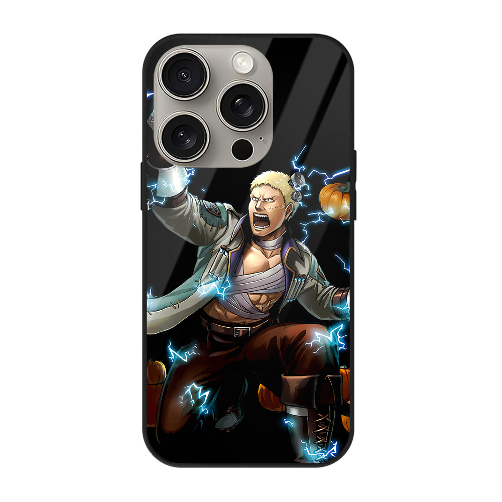 （画像用） 進撃の巨人 ライナー・ブラウン Attack on Titan Reiner Braun 【iPhone15Pro対応】スマホケース 耐衝撃＆黄変防止 背面ガラス